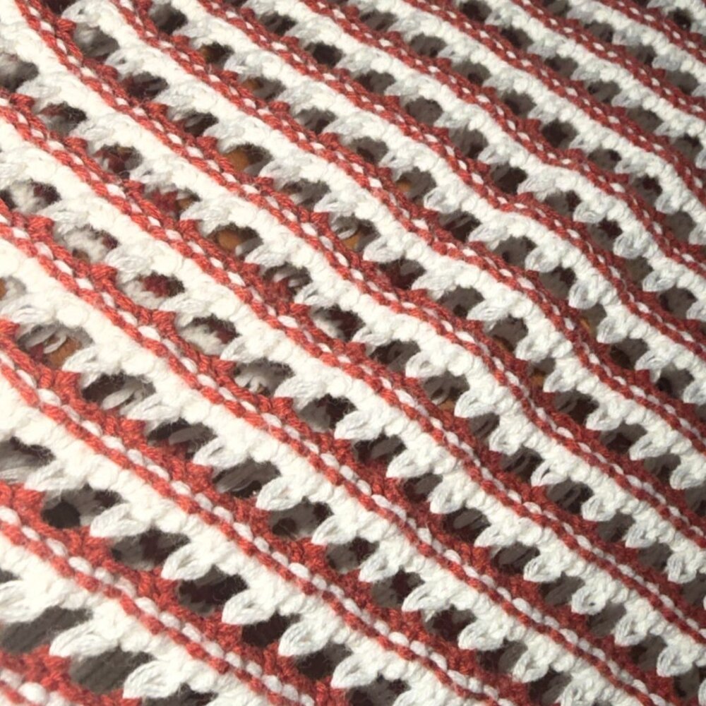Old Navy Womens Red & White Striped Open-Stitch Sweater-L-GUC - Picture 5 of 6
